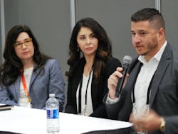 l-r: Paula West, Alex Panaretos and Drew Rose.