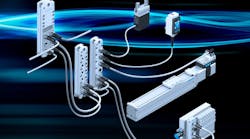 Festo&apos;s CPX-AP line of I/O modules connect to a controller via a bus interface to reduce the number of devices requiring IP addresses on the network.