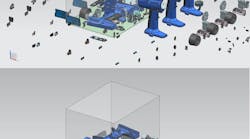 3D nesting in Siemens NX allows users to maximize the number of prints that can be executed within the build volume of the HP Multi Jet Fusion printer.