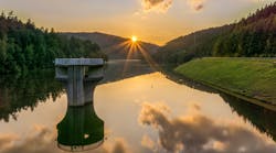 A reservoir in Oberzent, Germany.