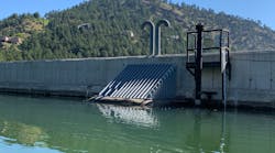 The Pinebrook Water District reservoir lies in the hills northwest of Boulder, Colo.