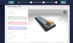 Configuring conveyor details in Rocketfarm&apos;s Pally software.